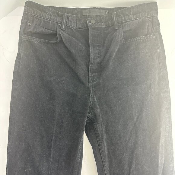 Denim x Alexander Wang 003 Boy Fit Jean Size 29 Black Fade Button Fly Distressed - Picture 3 of 7